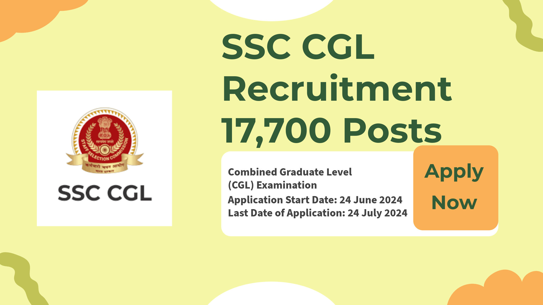 SSC CGL Exam notifications